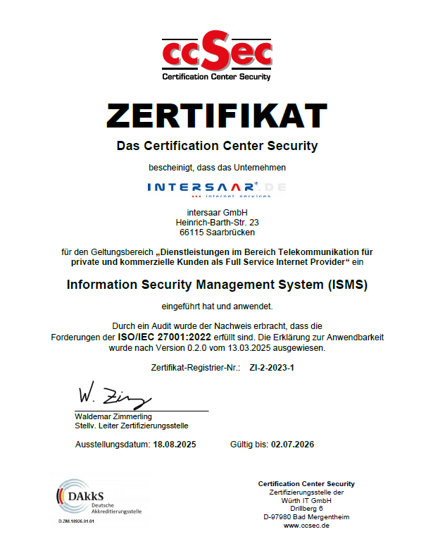 Zertifikat ZI-2-2023-1